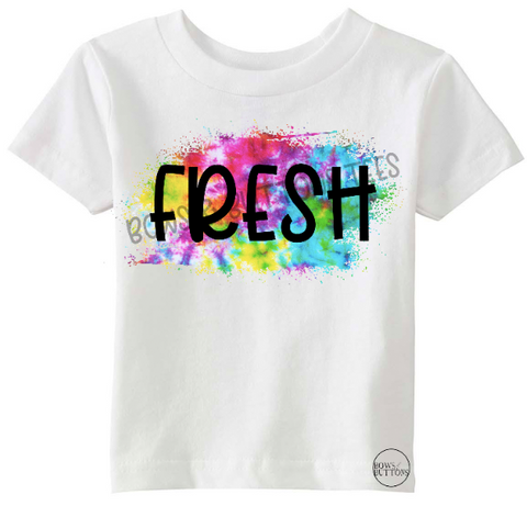 Rainbow Tie Dye Name Tee