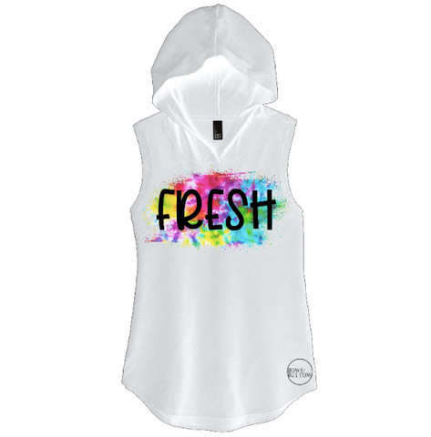 Tie Dye Name Hooded Tank