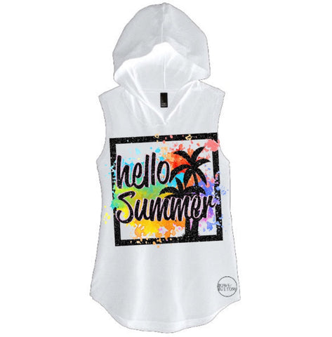 Summer Vibes - No Pink Hooded Tank