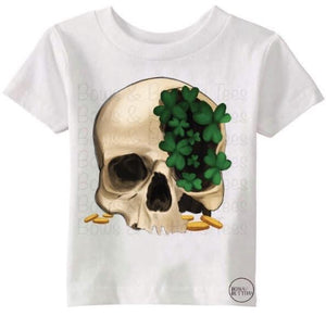 Skull with Clovers