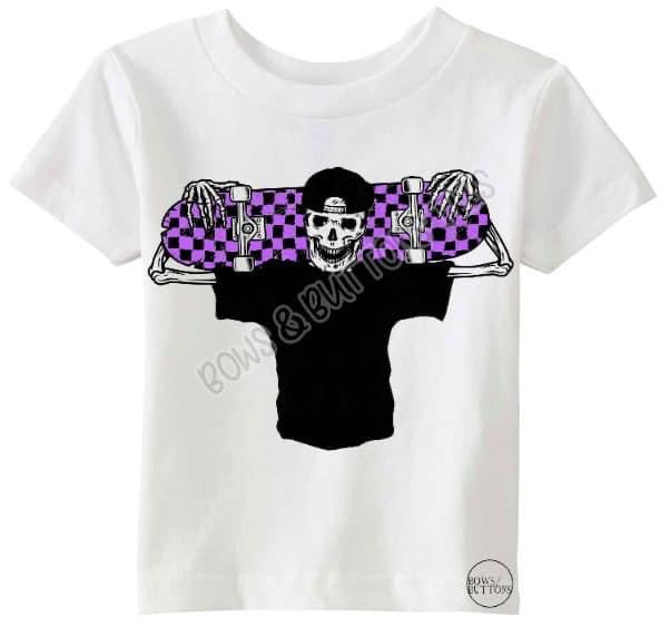 Skater Skelly Purple Checker