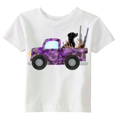 Purple Camo Truck front and back